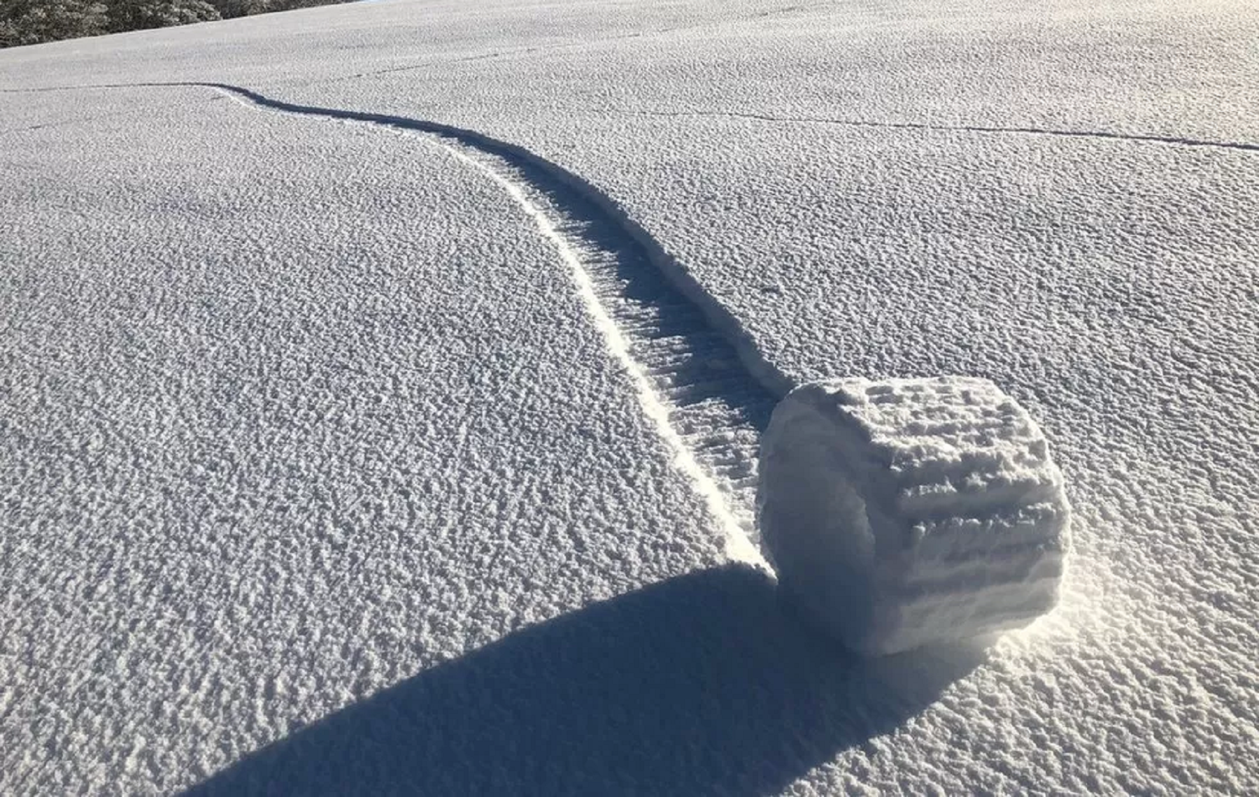 Un rouleau de neige photographié en Angleterre en 2019. © Brian Bayliss